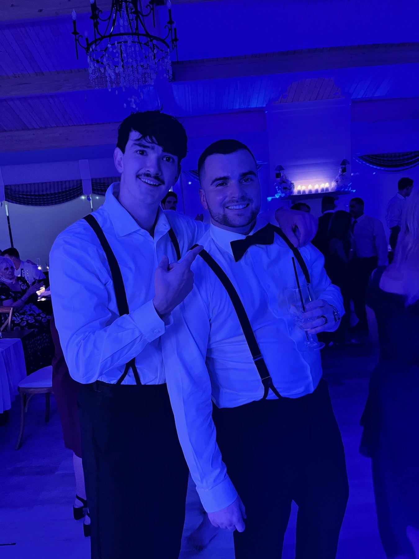 Robert and Brian at a wedding together